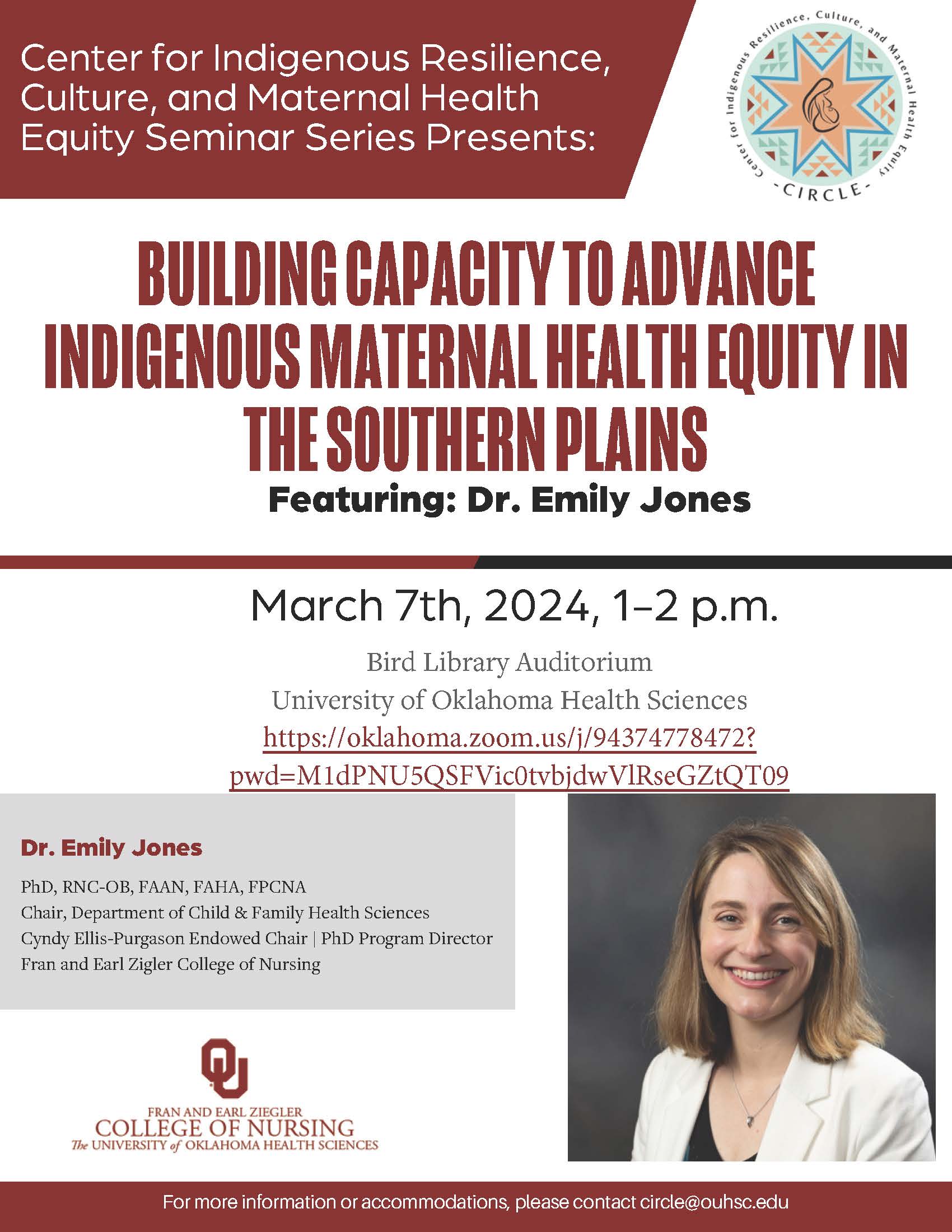 CIRCLE Series March 7 2024 Jones E Flyer